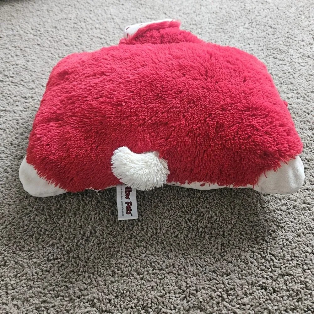 Pillow Pets Valentine Red Plush Fluffy Puppy Dog With Heart Nose Large 2010 19